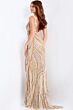 Jovani 42512 High Slit Plunging Neck Embellished Dress