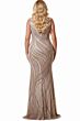 Jovani 42512 High Slit Plunging Neck Embellished Dress