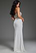 Jovani 42637 Embellished Top High Slit Strapless Dress