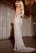 Jovani 42691 High Slit Strapless Embellished Dress