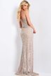 Jovani 42691 High Slit Strapless Embellished Dress