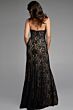 Jovani 42724 Plunging Halter Beaded Lace Dress