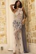 Jovani 42785 Feather Skirt One Shoulder Sheer Pageant Gown