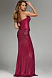 Jovani 43007 Asymmetric Waist High Slit Corset Dress