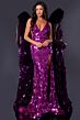 Jovani 43056 Sheer Sides Open Back Paillettes Dress