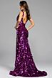 Jovani 43056 Sheer Sides Open Back Paillettes Dress