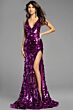 Jovani 43056 Sheer Sides Open Back Paillettes Dress
