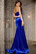 Jovani 43066 Strapless Corset Velvet Dress