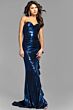 Jovani 43144 Ruffle Slit Ruched Strapless Dress