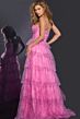 Jovani 43170 Ruffle Skirt Ruched Top Halter Dress