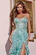 Jovani 43171 Ruffle Skirt Illusion Corset Dress