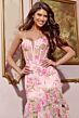 Jovani 43172 Ruffle Skirt Embroidered Corset Dress