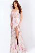 Jovani 43172 Ruffle Skirt Embroidered Corset Dress