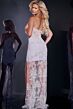 Jovani 43184 Sheer Skirt Beaded Lace Strapless Dress