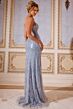 Jovani 43187 Side Slit Sheer Corset Embellished Dress