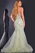 Jovani 43189 Godet Skirt Sheer Corset Embellished Dress