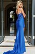 Jovani 43283 Embellished Corset Side Slit Glitter Dress