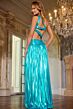 Jovani 43329 Strappy Back One Shoulder Metallic Dress