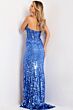 Jovani 43334 Strapless Corset High Slit Sequin Dress
