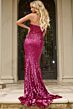 Jovani 43338 Cowl Neckline Strapless Sequin Dress