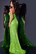 Jovani 43338 Cowl Neckline Strapless Sequin Dress