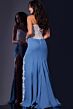 Jovani 43341 Denim Skirt Lace Corset Strapless Dress