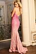 Jovani 43383 High Slit Ombre Lace Strapless Dress