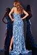 Jovani 43410 High Slit Strapless Sequin Dress