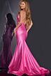 Jovani 43443 Spaghetti Straps Backless Metallic Dress