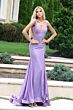 Jovani 43573 Side Slit Backless Glitter Dress