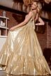 Jovani 43596 Tie Straps Metallic Boho Dress