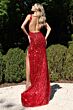 Jovani 43623 Fringe Skirt Backless Sequin Dress