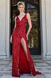 Jovani 43623 Fringe Skirt Backless Sequin Dress