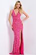 Jovani 43623 Fringe Skirt Backless Sequin Dress