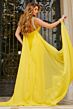Jovani 43697 Watteau Train Halter Neck Dress