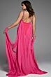 Jovani 43697 Watteau Train Halter Neck Dress