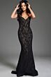 Jovani 43760 Beaded Lace Strapless Sweetheart Dress