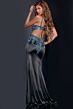 Jovani 43796 Exposed Back Floral Embellished Dress