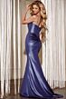 Jovani 43802 Beaded Neckline Corset Leather Dress