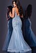 Jovani 43845 Godet Skirt Sheer Corset Glitter Dress