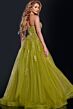 Jovani 43849 Plunging Neckline Embroidered Strapless Dress