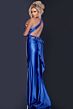 Jovani 43853 Exposed Back Halter Neck Pleated Dress