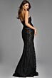 Jovani 43856 Pleated Waist Strapless Lace Corset Dress