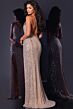 Jovani 43918 Cross Back Plunging Neck Embellished Dress