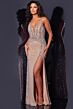 Jovani 43918 Cross Back Plunging Neck Embellished Dress