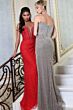 Jovani 43921 Plunging Neckline High Slit Strapless Dress