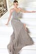 Jovani 43921 Plunging Neckline High Slit Strapless Dress