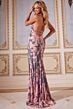Jovani 44032 Halter Neckline Beaded Lace Dress