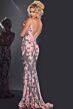 Jovani 44033 Bare Back Beaded Lace Dress