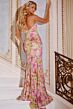 Jovani 44069 High Slit Strapless Floral Sequin Dress
